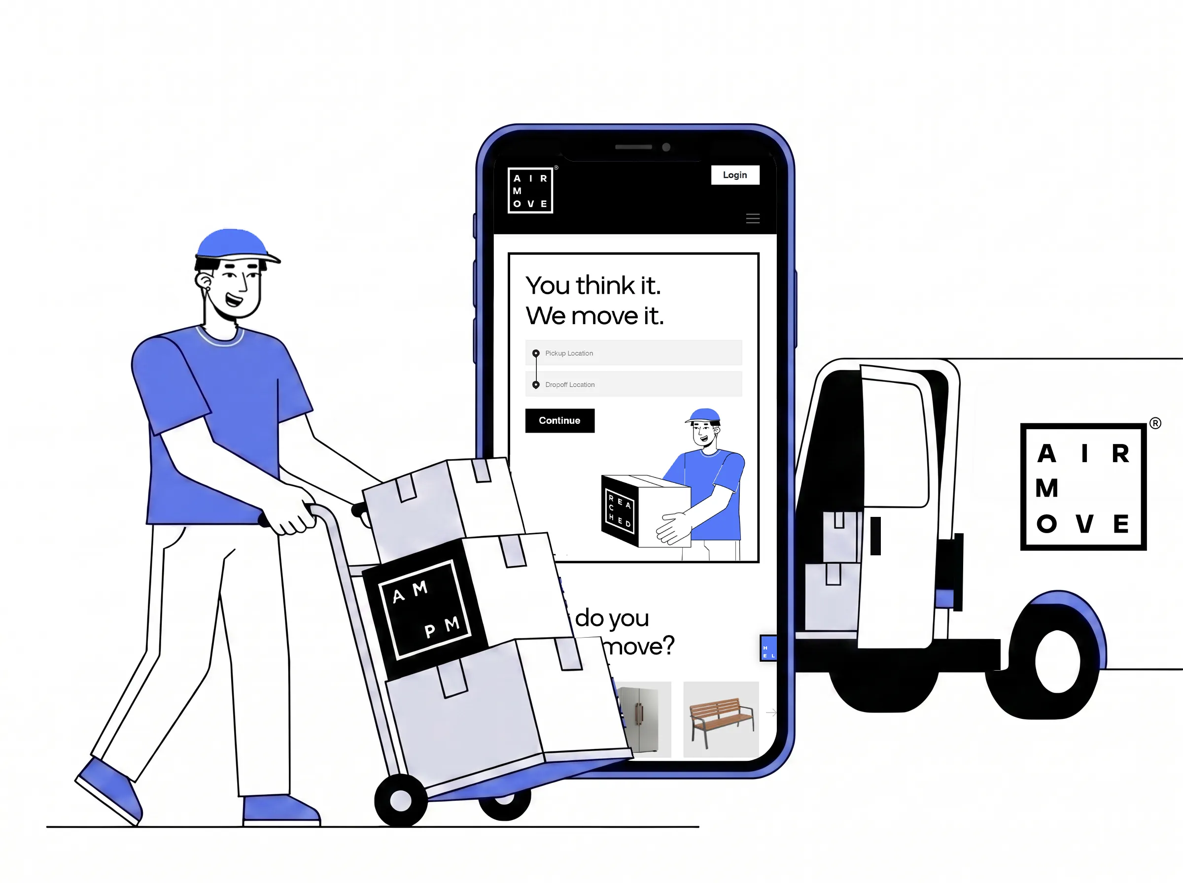Courier delivering a small parcel and checking delivery details on a phone