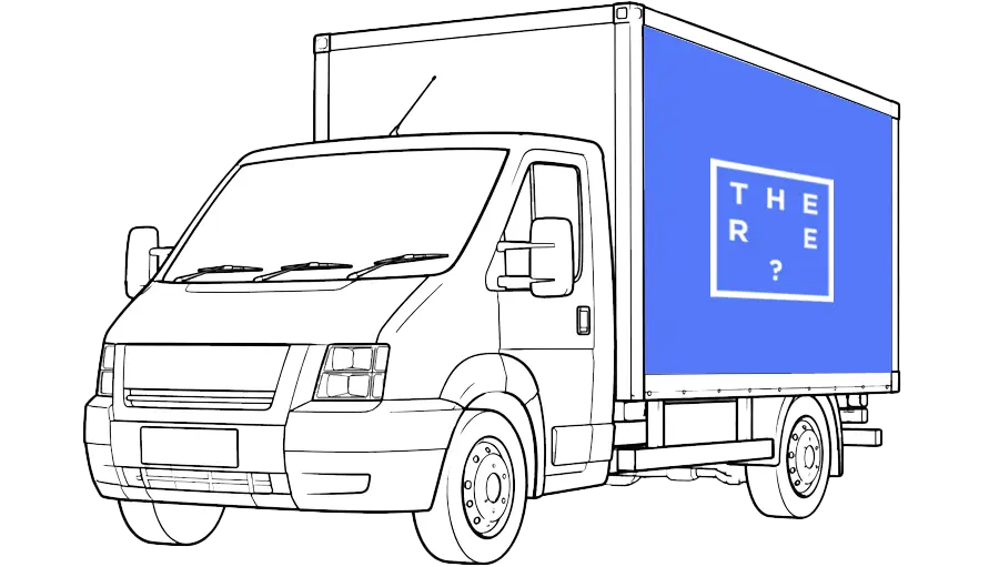Cargo van icon for medium item delivery