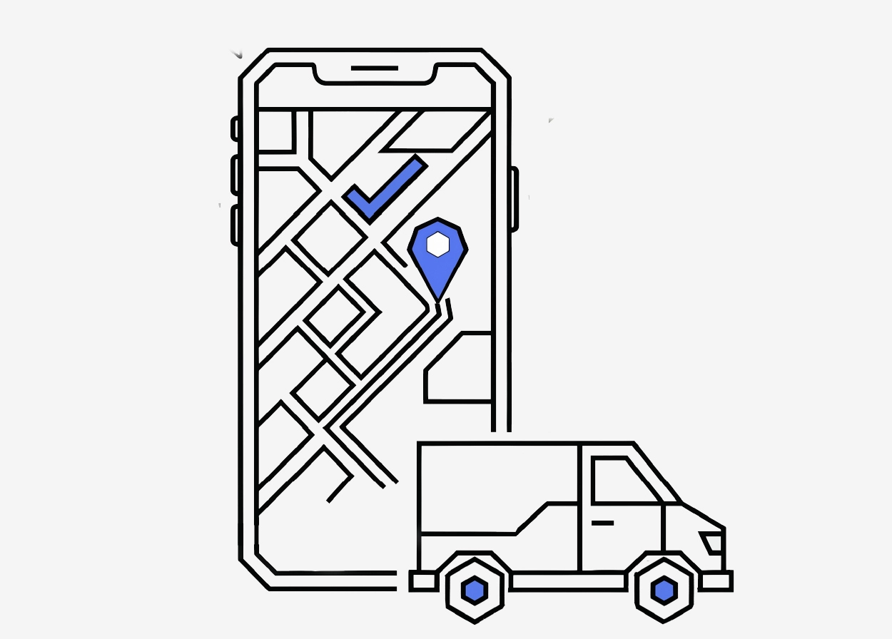 Live tracking map icon for delivery updates