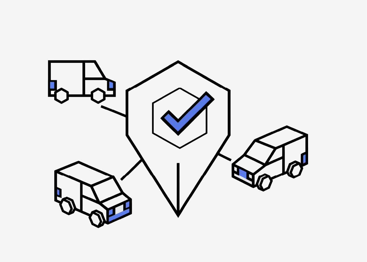 Verified delivery driver location icon
